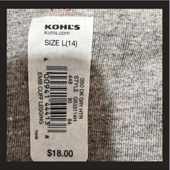 BRAND NEW! So Girls size L (14) grey leggings with silver sequin trim. - Picture 6 of 6